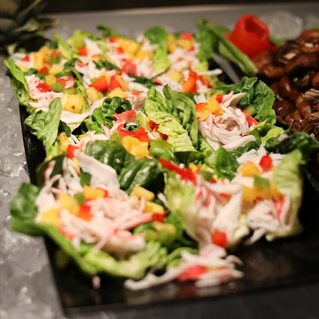 Via Brasil Seafood salad wrapped